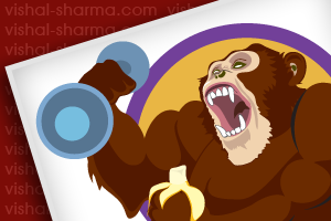 Image of a Mascot Logo Designs for Strong Monkey