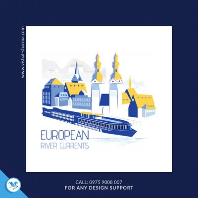 Custom Logo design image for European River currents