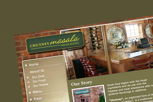 Restaurant website screenshot image