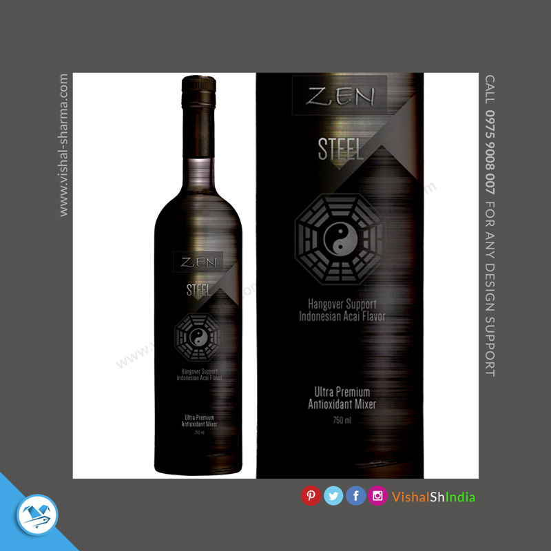 Box and Bottle Label Design by Vishal Sharma